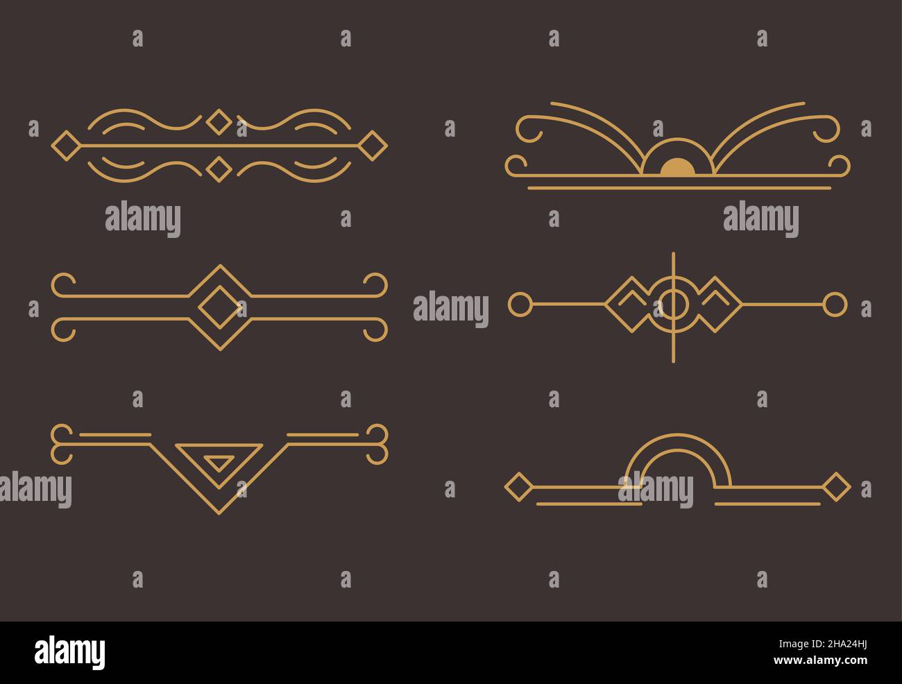 six art deco set icons Stock Vector Image & Art - Alamy