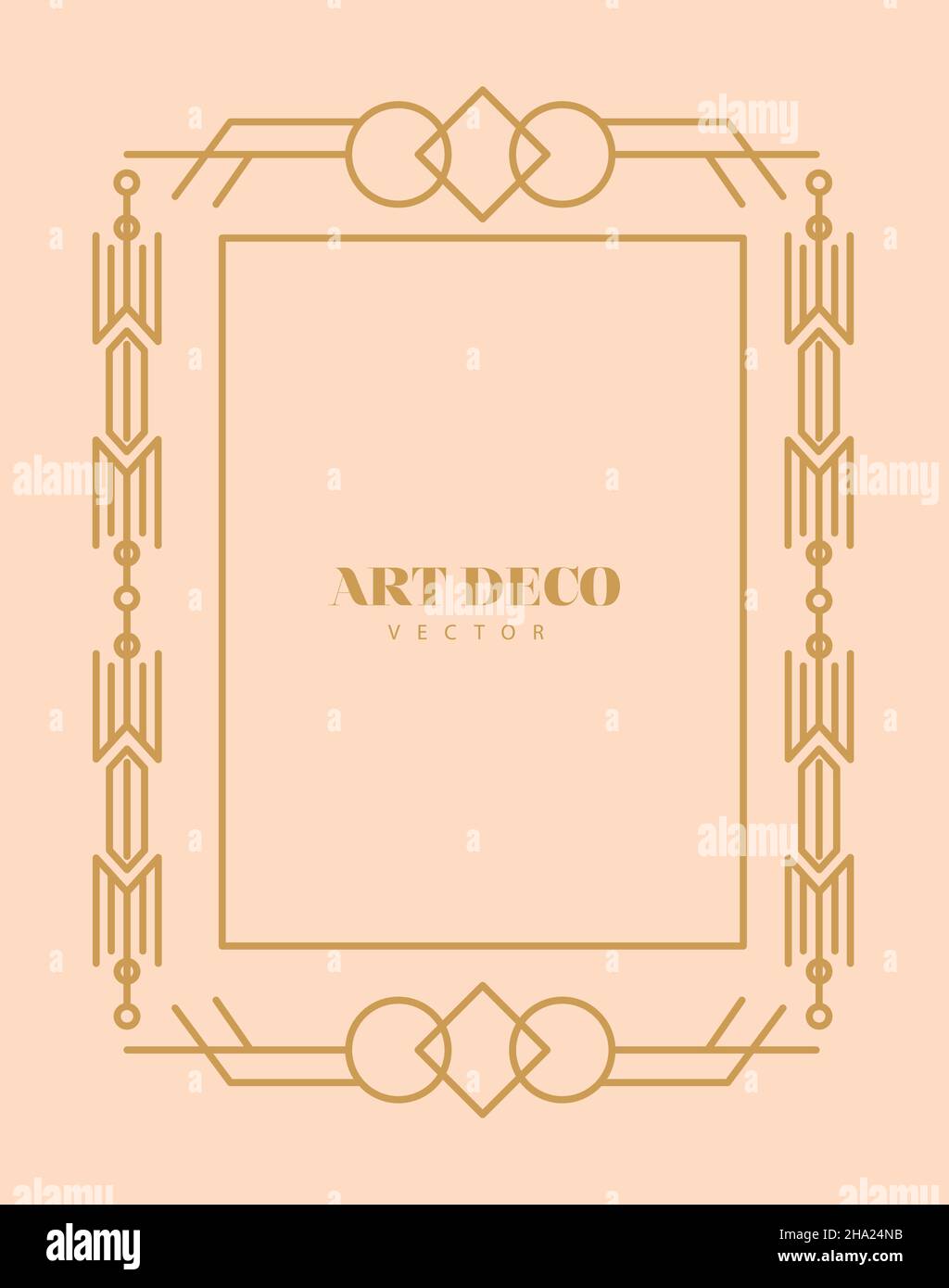 golden art deco frame icon Stock Vector Image & Art Alamy