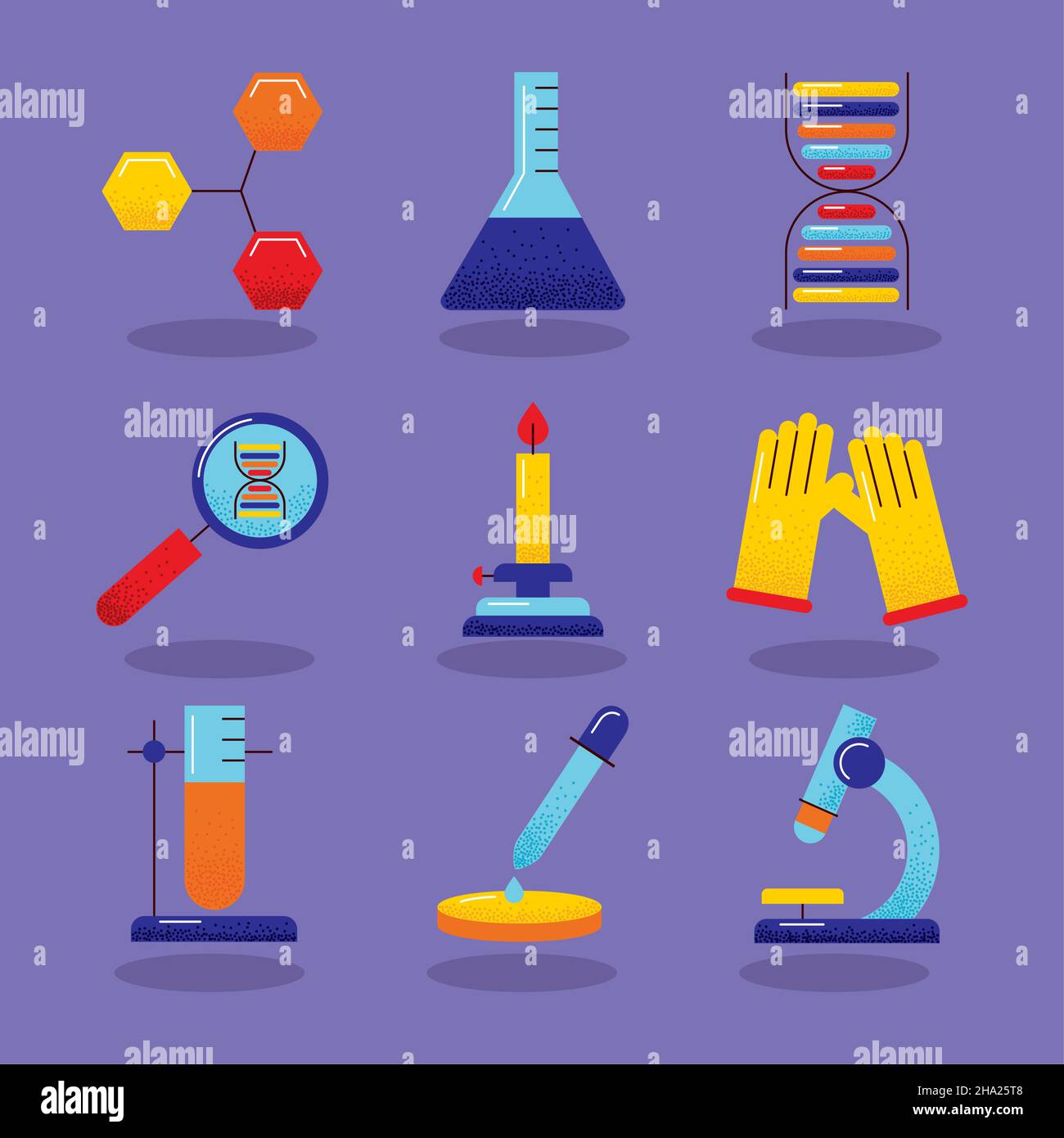 nine dna study set icons Stock Vector Image & Art - Alamy