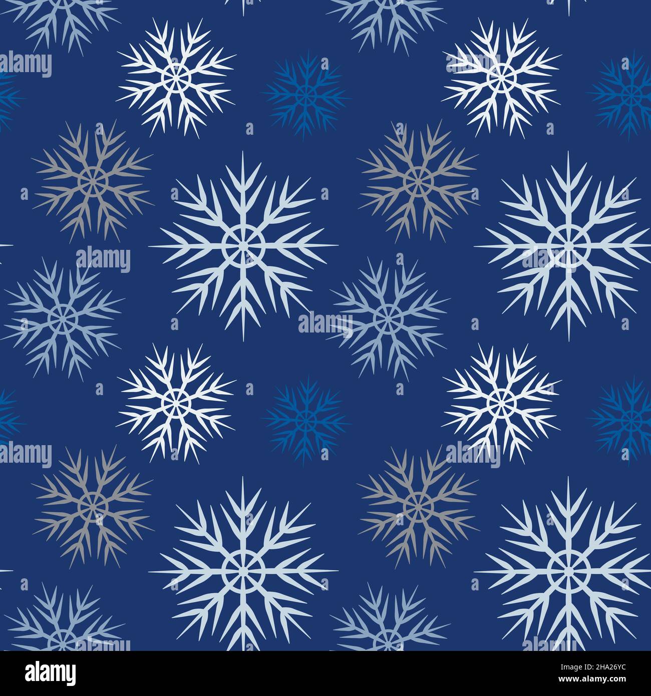 A seamless pattern on a square background is snowflakes. Design element ...
