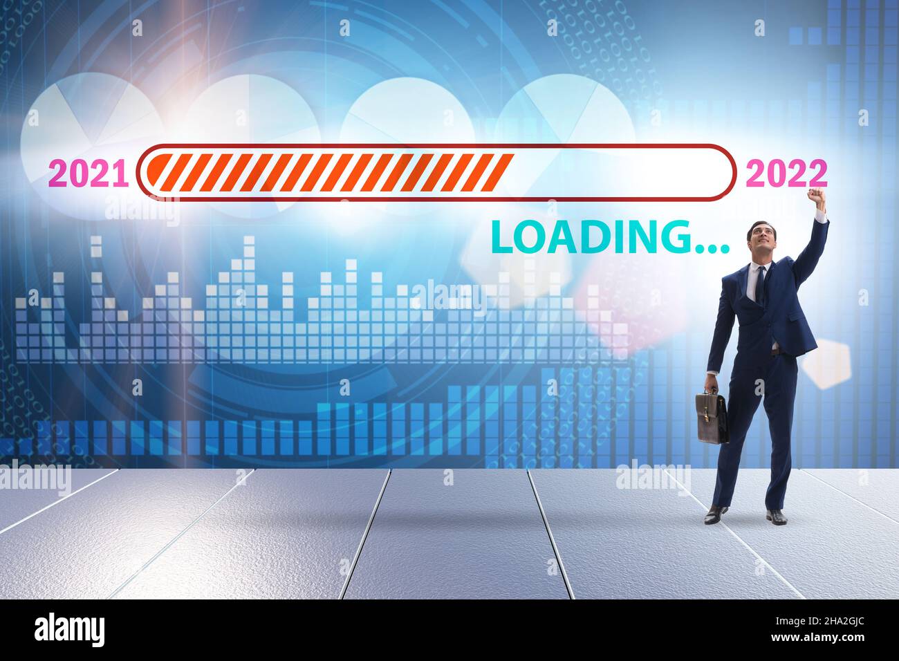 Concept of transitioning from the year 2021 to 2022 Stock Photo - Alamy