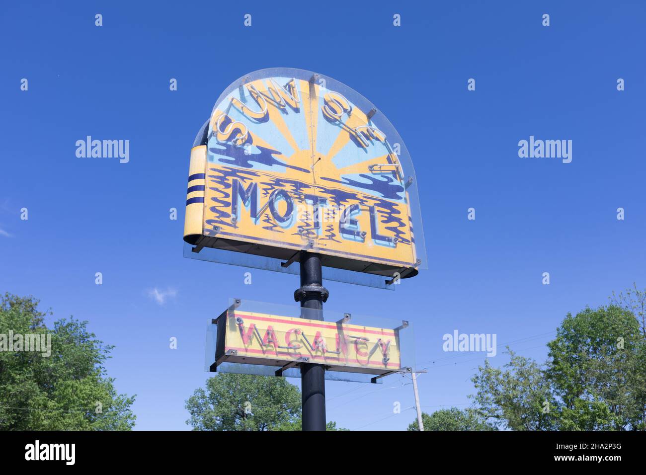 Villa Ridge, Missouri, MO, USA On Route 66 the Sunset Motel still has a