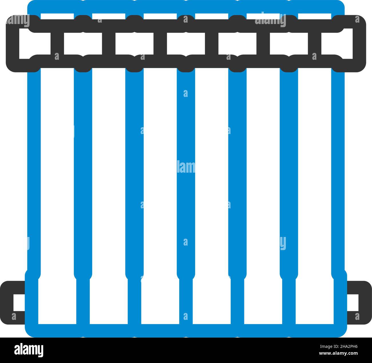 Icon Of Radiator. Editable Bold Outline With Color Fill Design. Vector ...