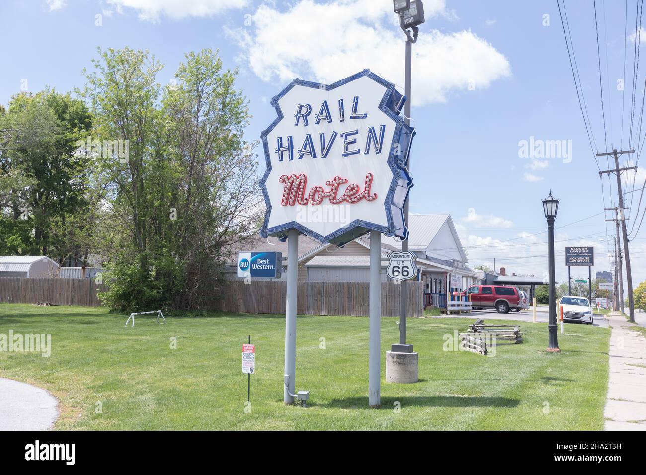Springfield, MO, Rail Haven Motel Stock Photo