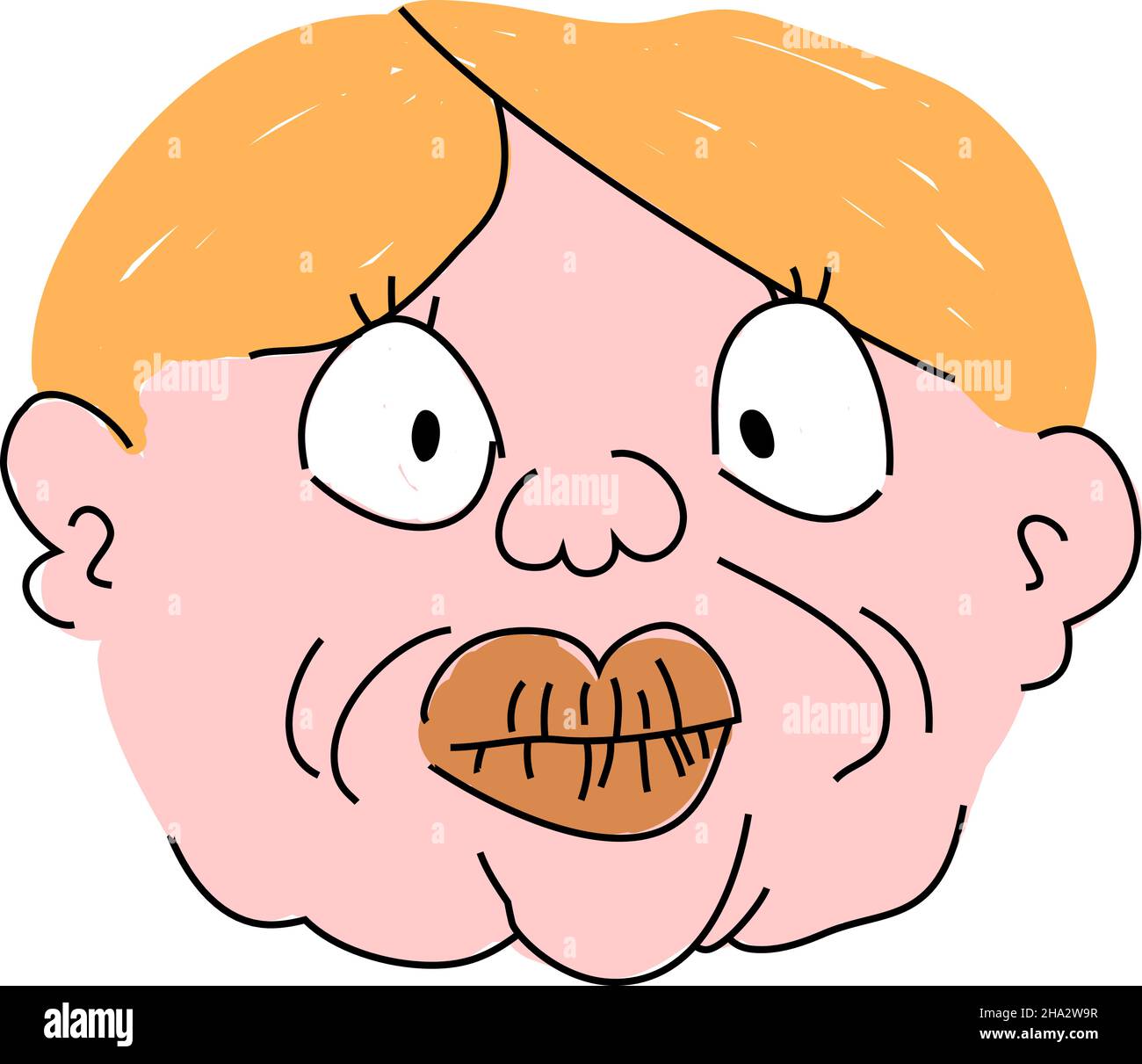 This is a illustration of Unique uncle aunt face Stock Vector