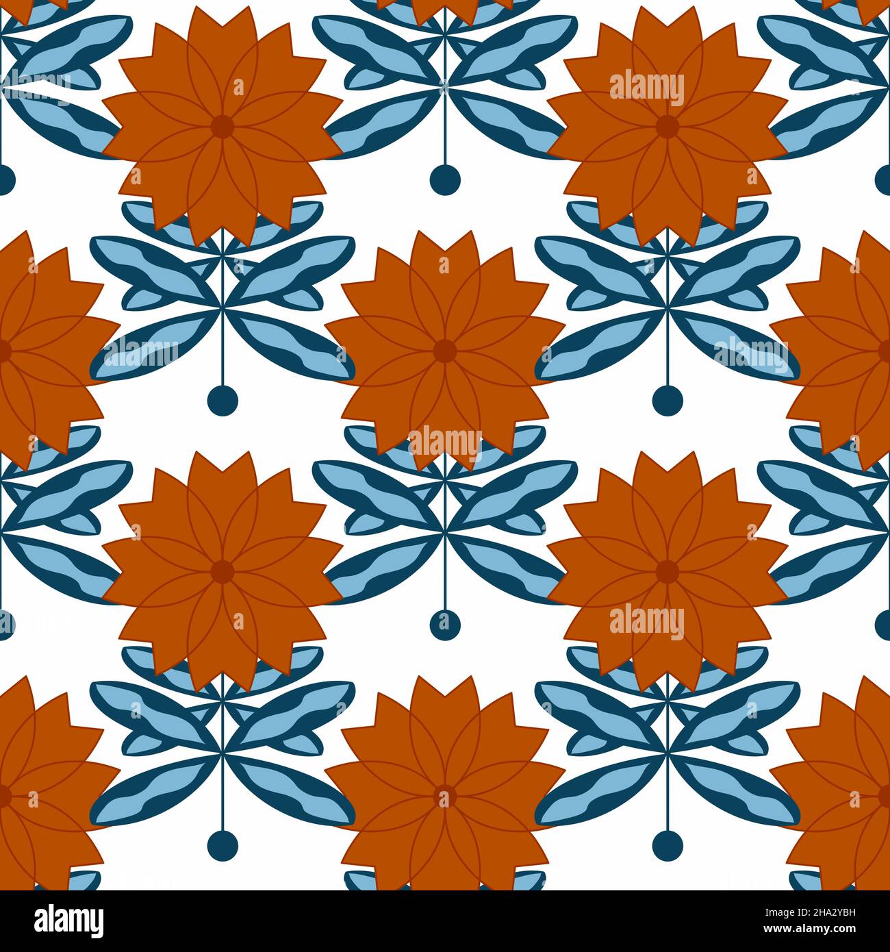 Geometric floral seamless pattern with flower for wallpaper and fabrics ...