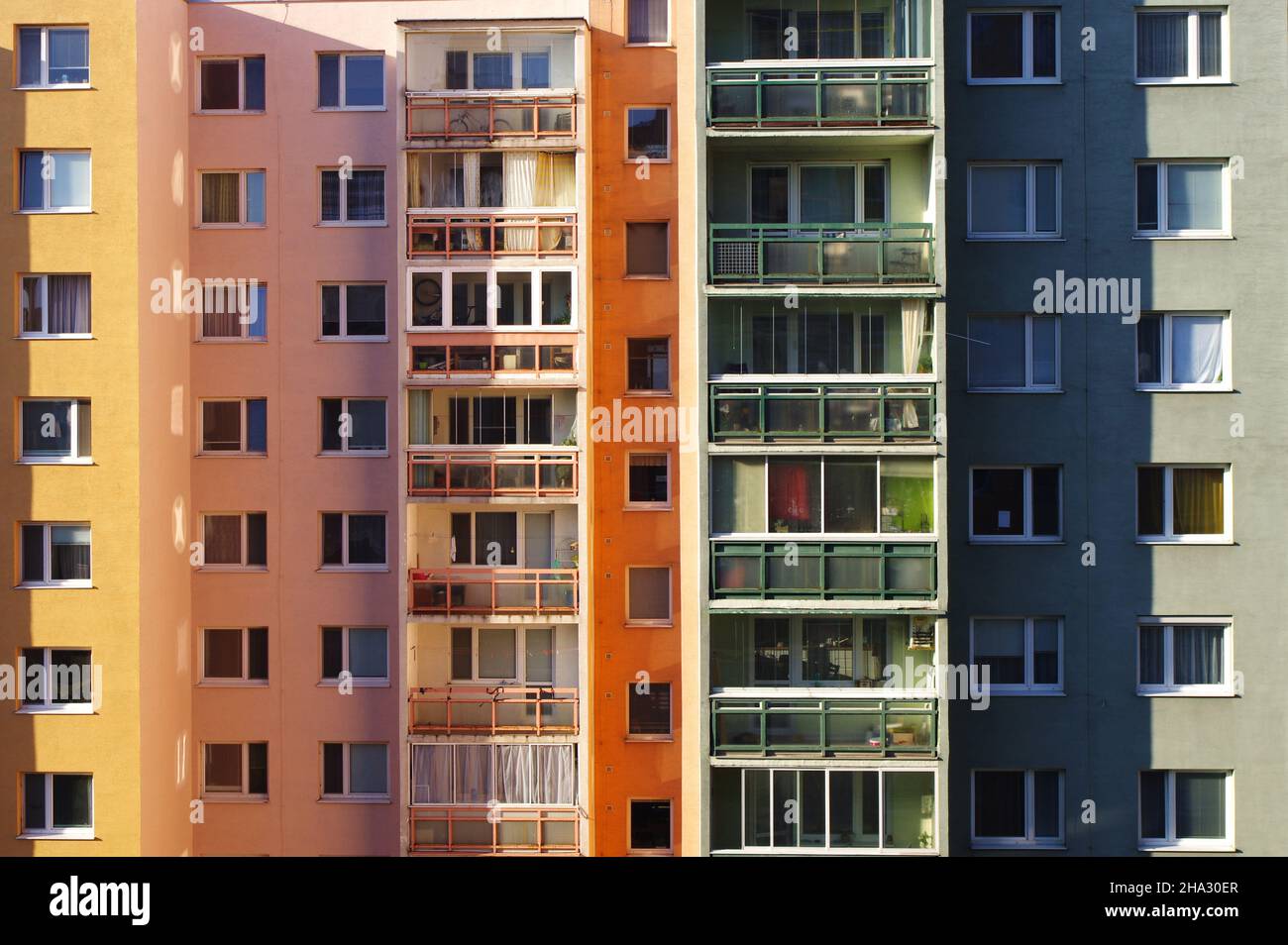 Block of flats, urban building, real estate concept. Council tower