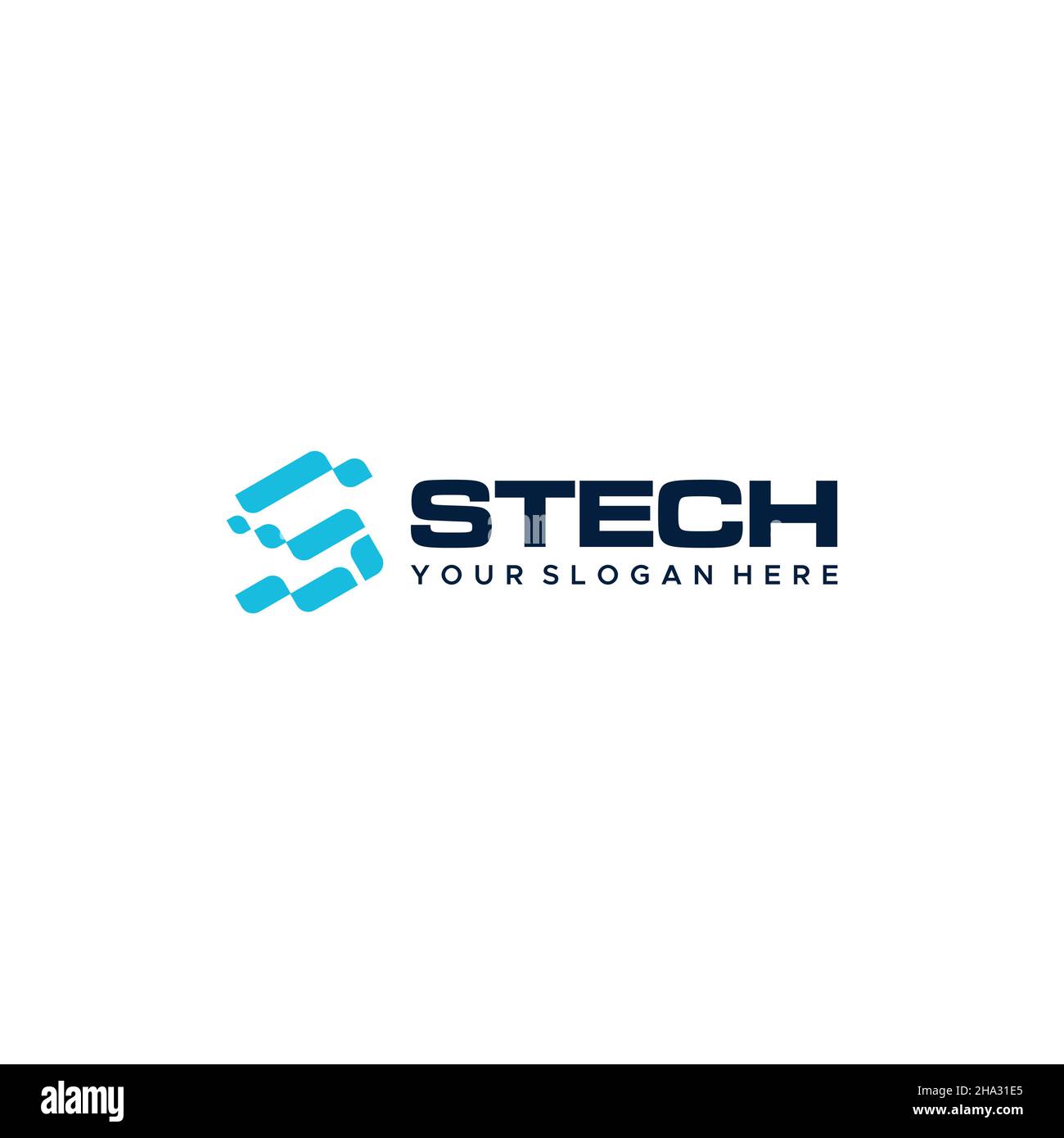 Minimalist letter mark initial S STECH logo design Stock Vector