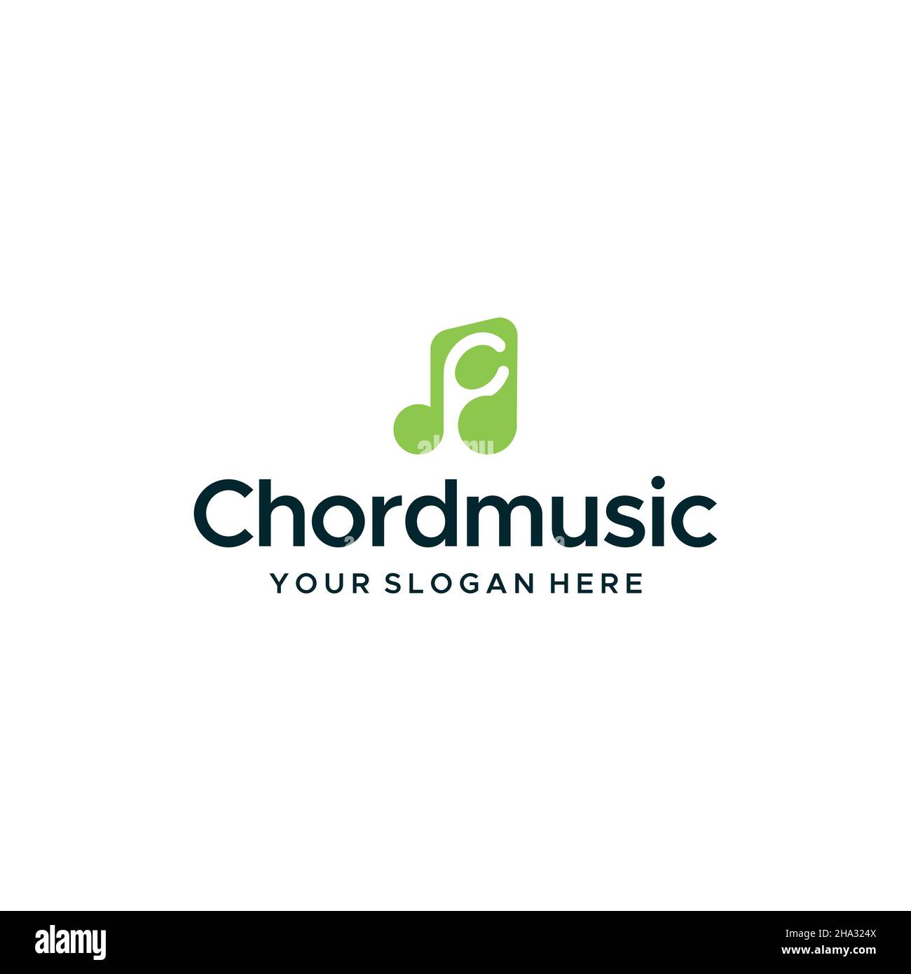 Minimalist CHORD MUSIC melody tune logo design Stock Vector Image & Art ...