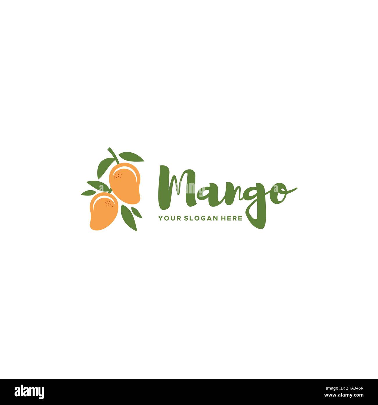 Modern MANGO fresh fruits leaf plants logo design Stock Vector Image
