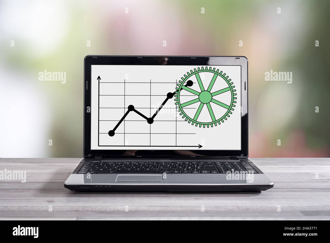 Business analysis concept shown on a laptop screen Stock Photo