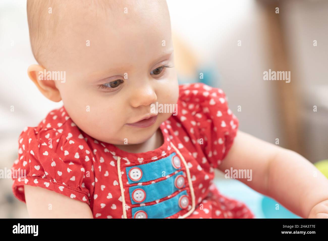 Portrait of little cute baby girl Stock Photo - Alamy
