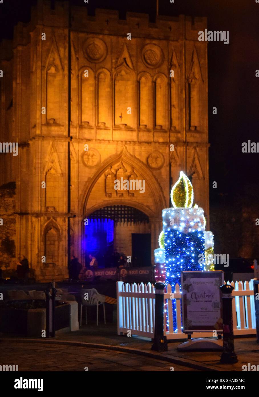 bury st edmunds, christmas lights and decorations 2021 Stock Photo Alamy
