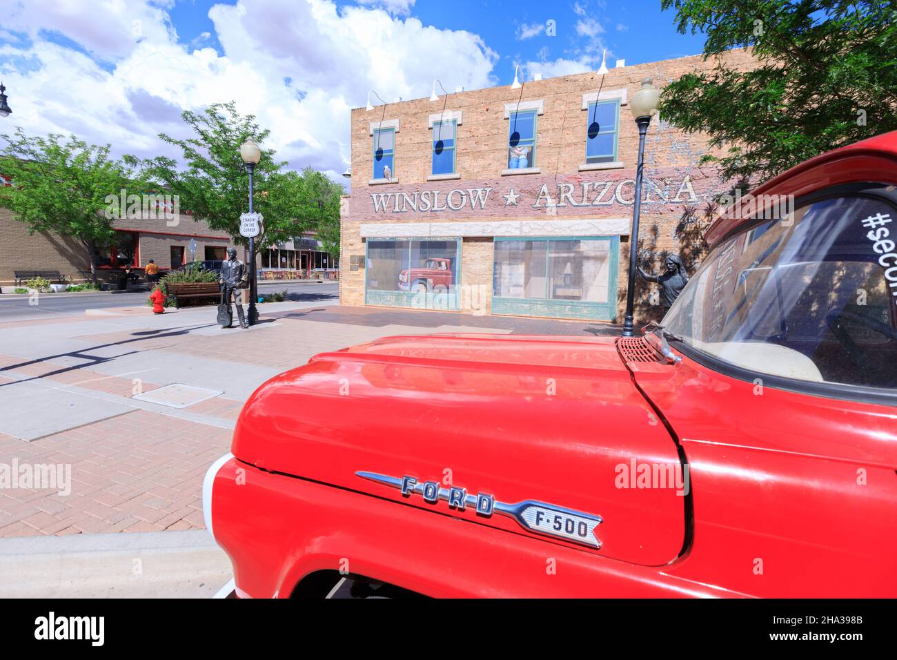 Winslow, Arizona USA A corner in Winslow on Route 66 commemorates The