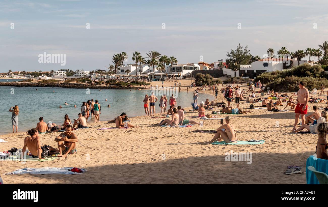 Strand von Corralejo, Fuerteventura, Kanarische Inseln, Spanien Stock Photo