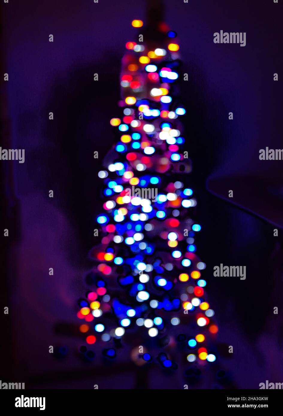 Christmas tree out of focus Stock Photo