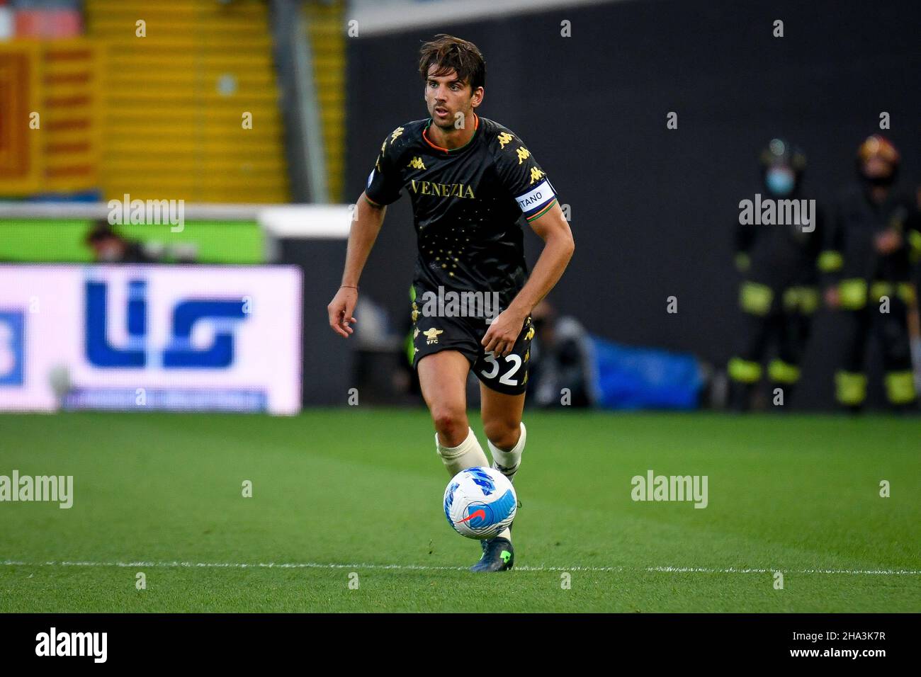 Venezia's Pietro Ceccaroni portrait in action  during  Udinese Calcio vs Venezia FC (Portraits), italian soccer Serie A match in Udine, Italy, August 27 2021 Stock Photo