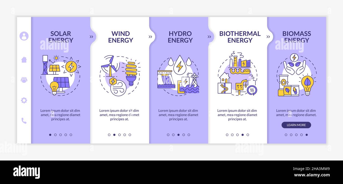 Limitless energy sources onboarding template Stock Vector Image & Art ...
