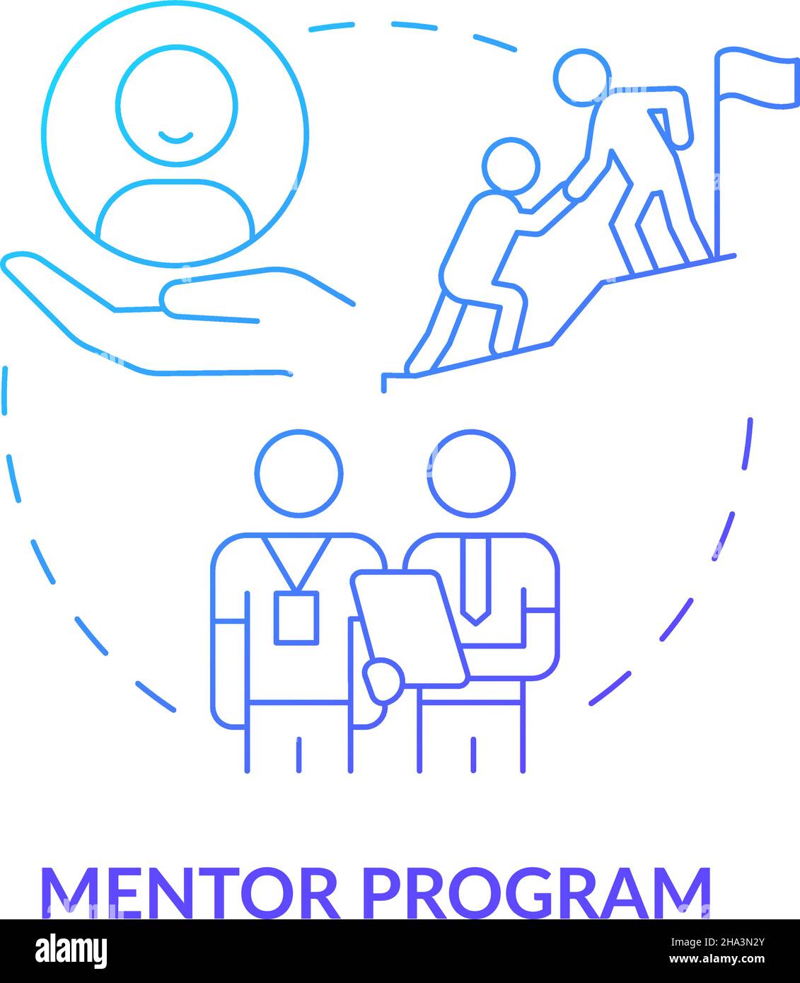 Mentor for new hire concept icon Stock Vector Image & Art - Alamy