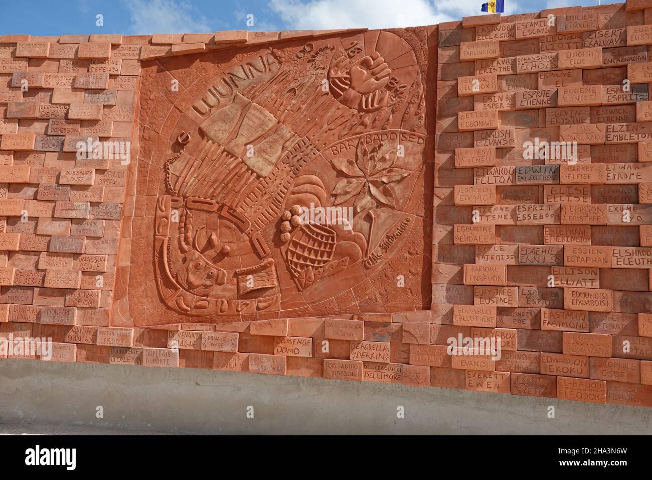 Freedom Park, Barbados, 2021. Inscribed on the Builders of Barbados