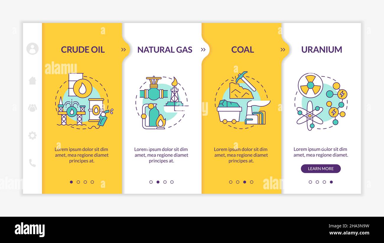 Limited energy sources onboarding template Stock Vector Image & Art - Alamy