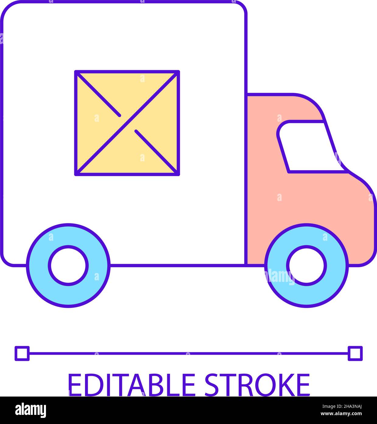 Order delivery by truck RGB color icon Stock Vector Image & Art - Alamy