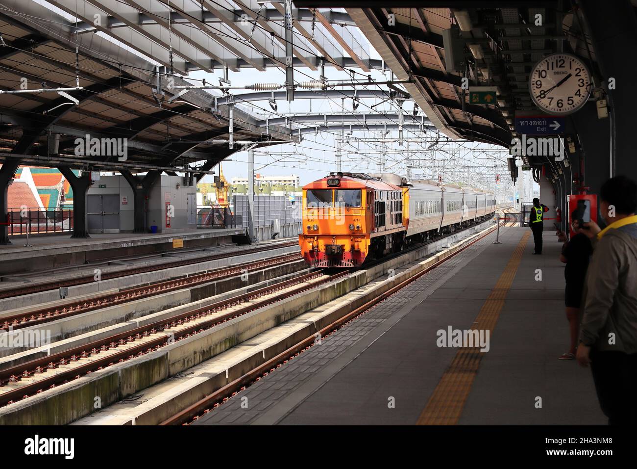 Diesel Electric Train run test service for transportation at