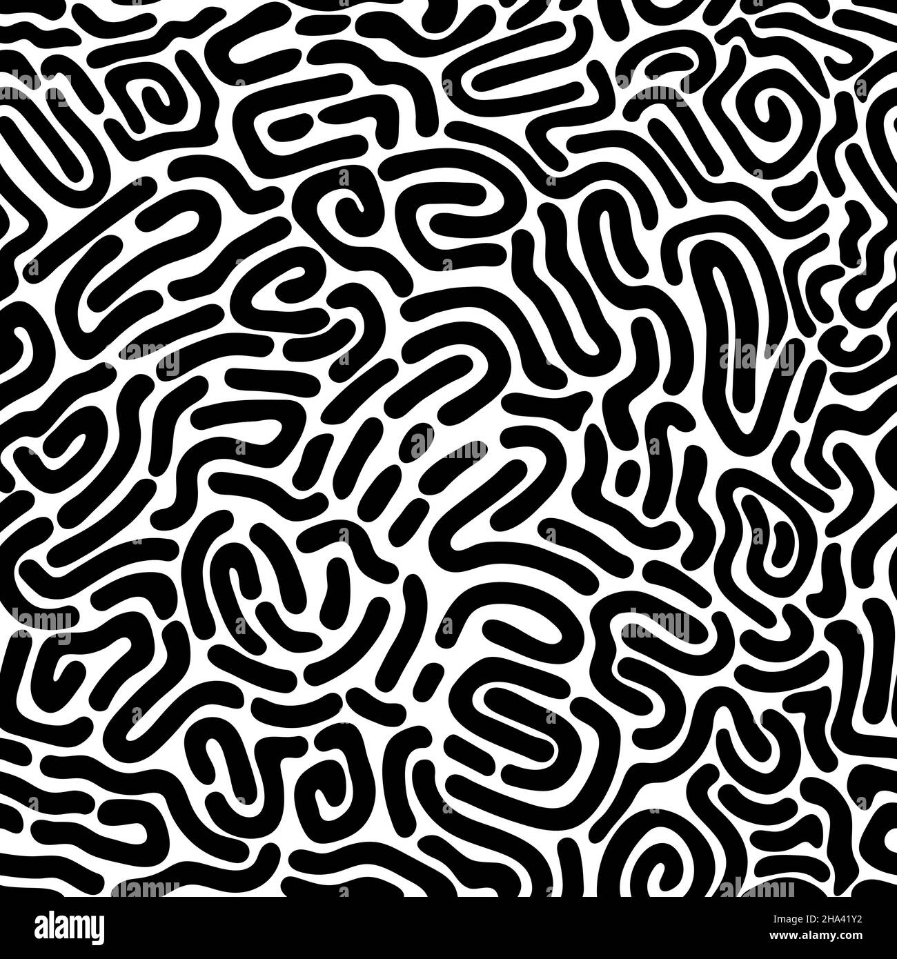 Seamless pattern with simple hand drawn shapes. Organic texture. Vector ...