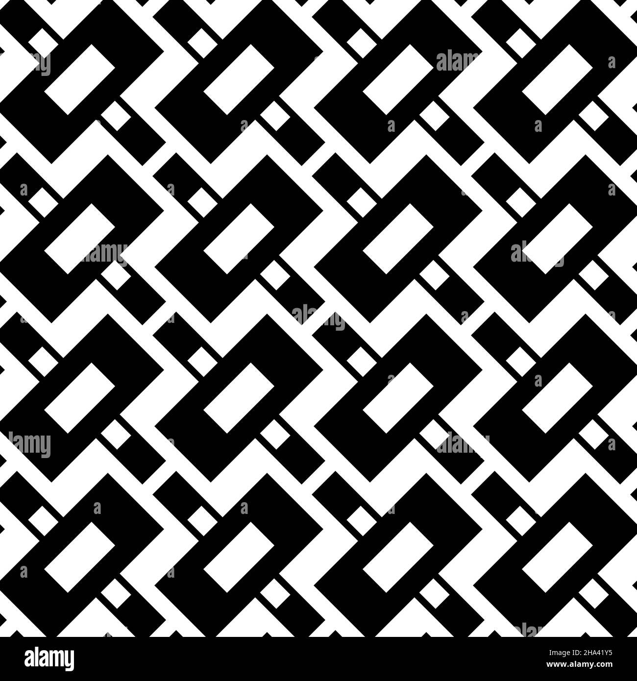 Abstract geometric seamless pattern. Black and white ornament. Vector ...