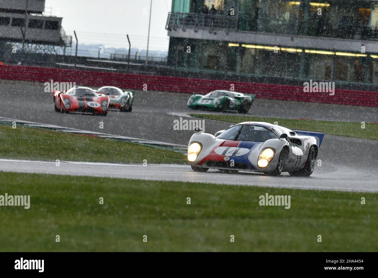Rain Getting Heavier Oliver Bryant Lola T70 Mk3b Yokohama Trophy For Masters Historic Sports Cars An Evening Race On The Grand Prix Circuit Featu Stock Photo Alamy