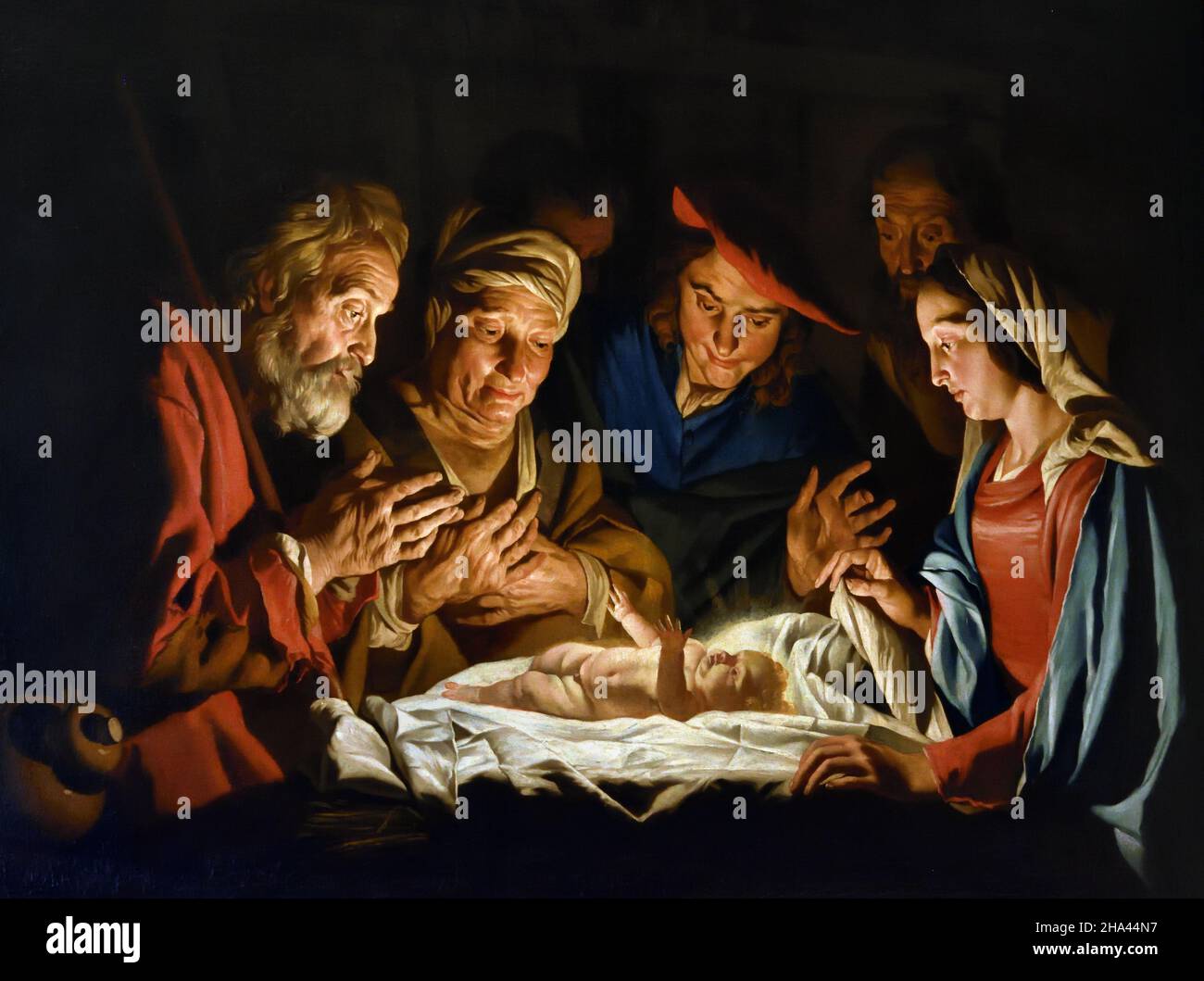 The Adoration Of The Shepherds By Matthias Stomer 1600 1650 Dutch 