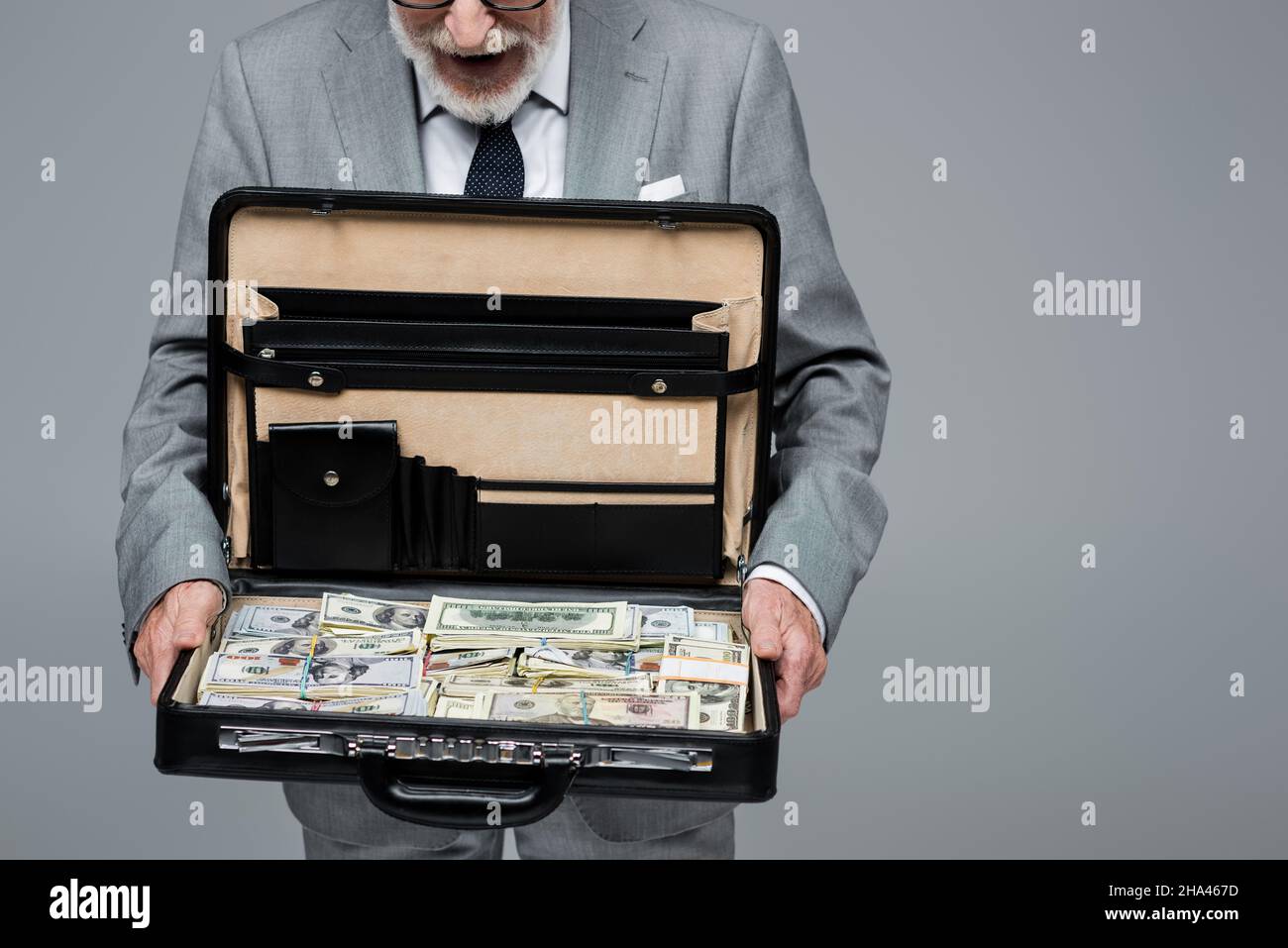 Briefcase full american dollars money hires stock photography and