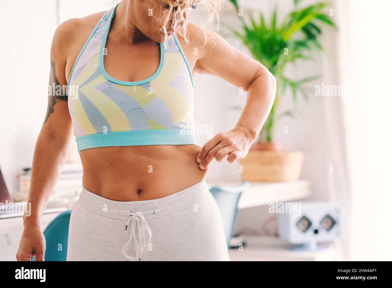 Belly Fat And Gym High Resolution Stock Photography And Images Alamy