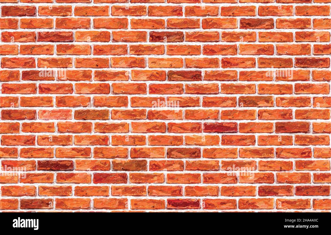 Red brickwork pastel oil watercolor vector eps Stock Vector