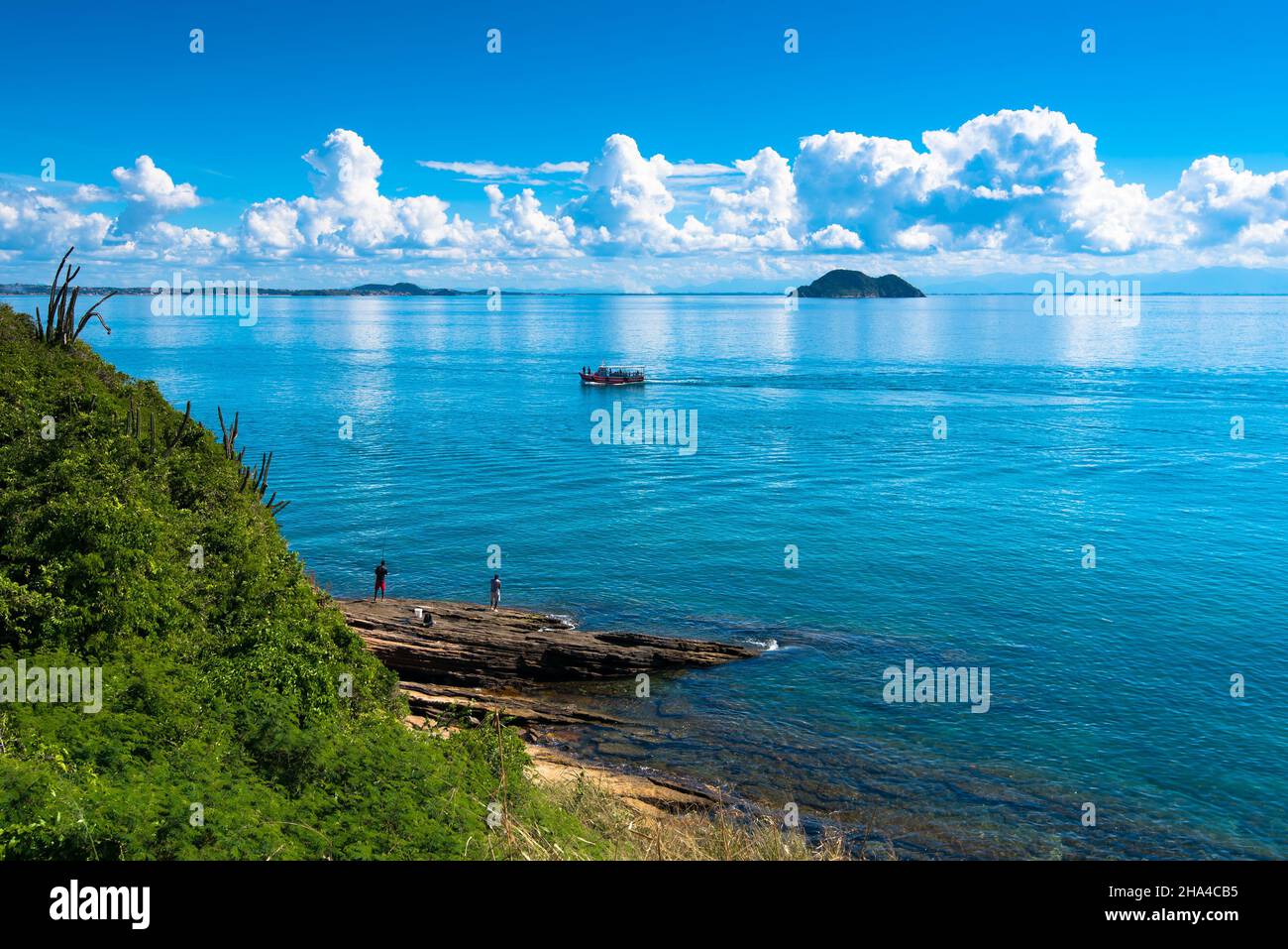 View to Azeda Beach in Buzios on a Beautiful Summer Day Stock Photo