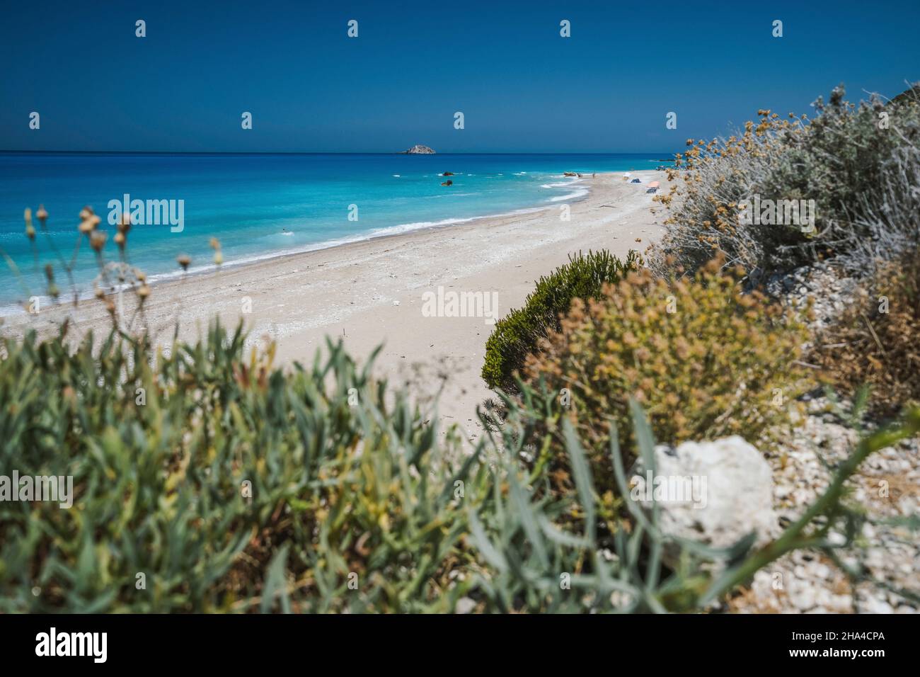gialos beach in lefkada ionian island,greece. Stock Photo