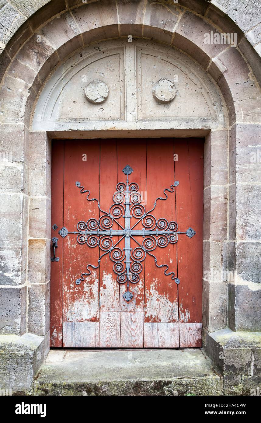 The Romanesque monastery church Lippoldsberg, Wesertal, Hesse, Germany, Europe Stock Photo