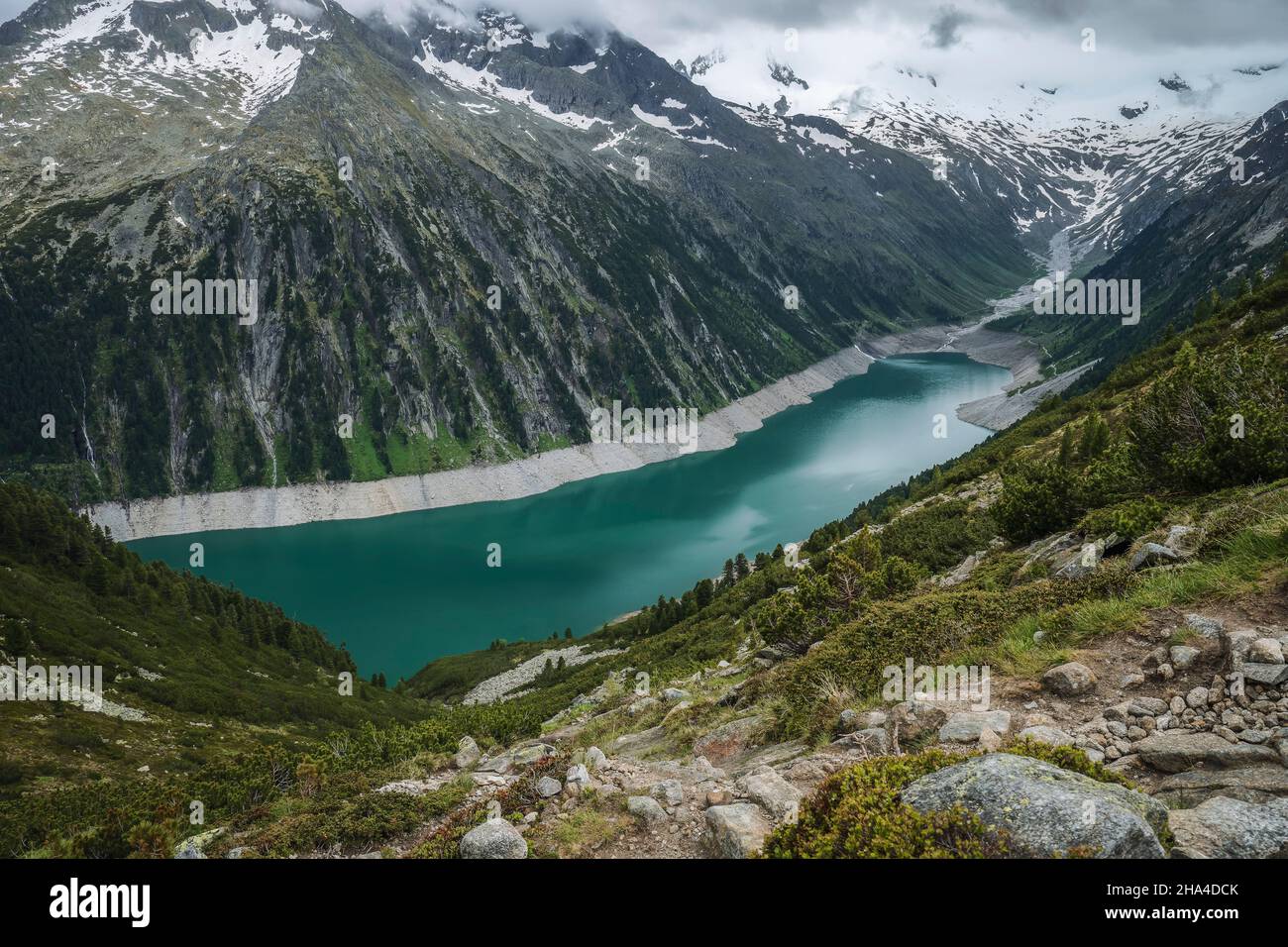 schlegeis stausee lake view. zillertal,austria - europe Stock Photo - Alamy