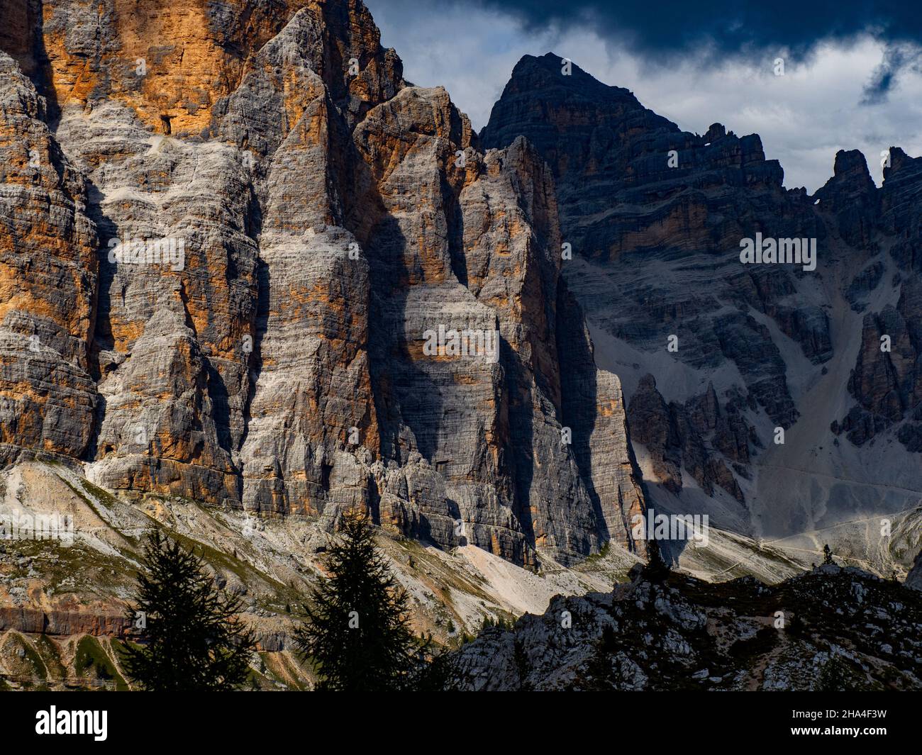 Tofana mountains in Italy Dolomites Stock Photo - Alamy