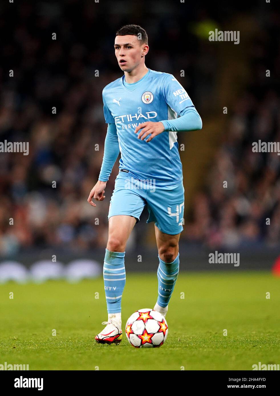 File photo dated 03-11-2021 of Manchester City's Phil Foden. Manchester City will check on Gabriel Jesus, Phil Foden and Nathan Ake ahead of the champions' Premier League clash with Wolves on Saturday. Issue date: Friday December 10, 2021. Stock Photo