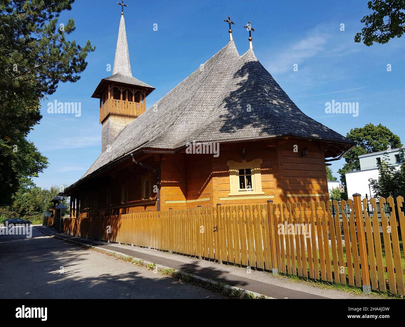 romanian orthodox parish,'mary annunciation',fasangarten district. Stock Photo
