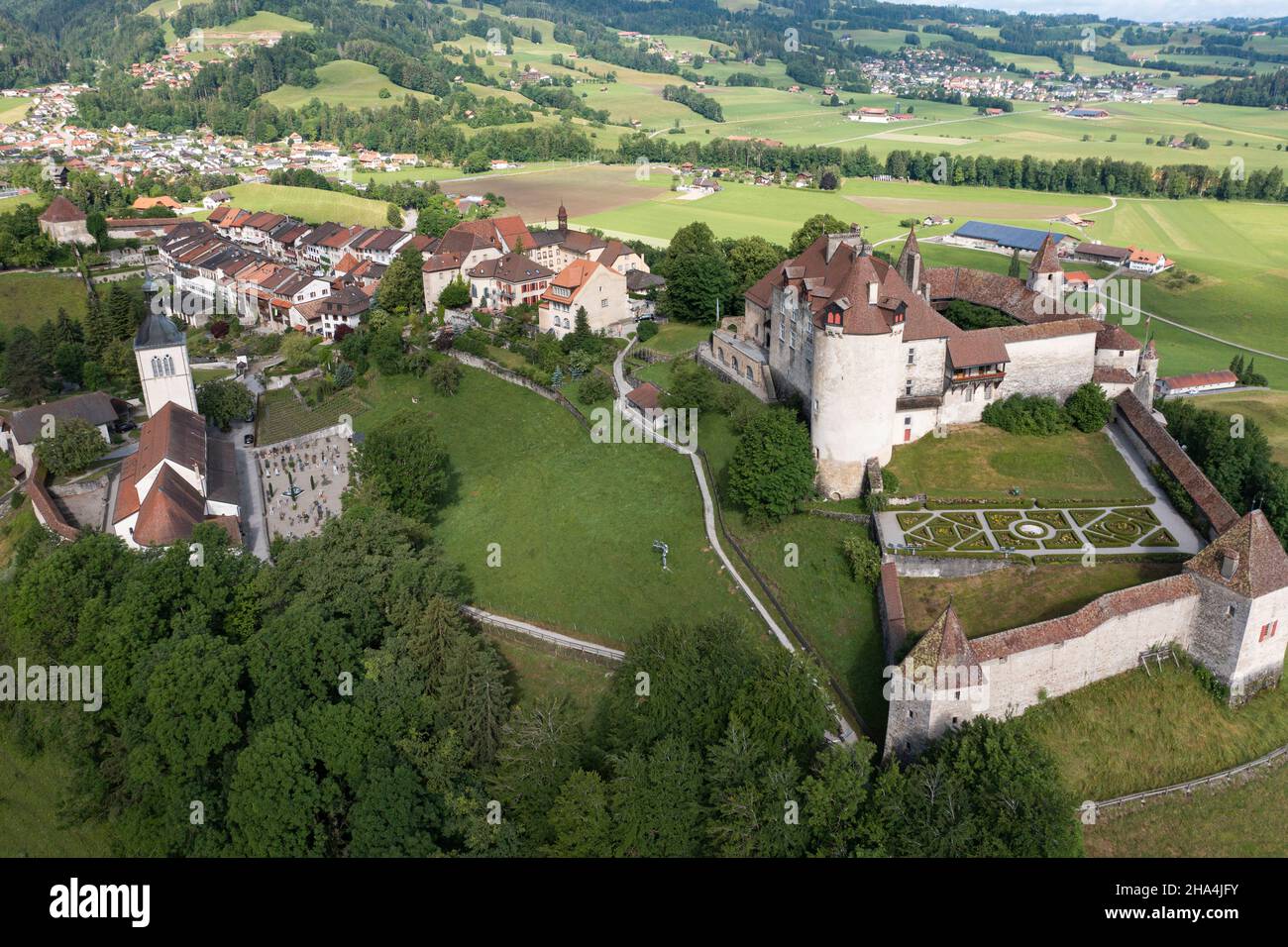 Aerial view famous tourist town hi-res stock photography and images - Alamy