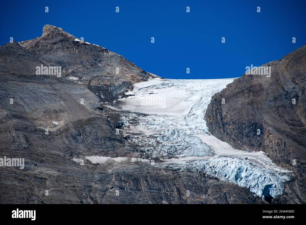 Melting glacier in Austria a consequence of climate change Stock Photo