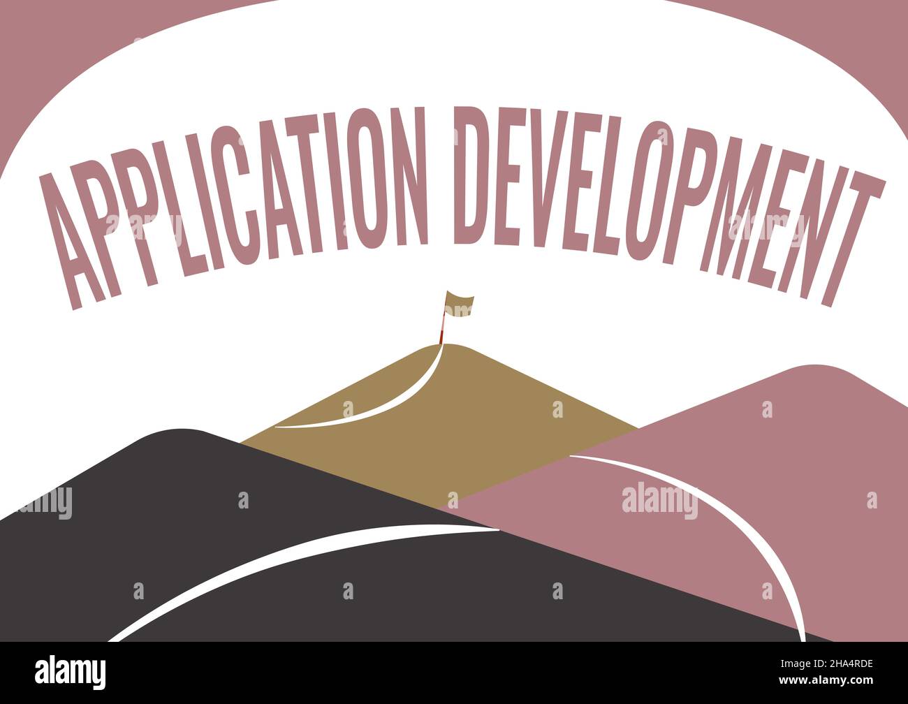 Text sign showing Application Development. Business overview creation ...
