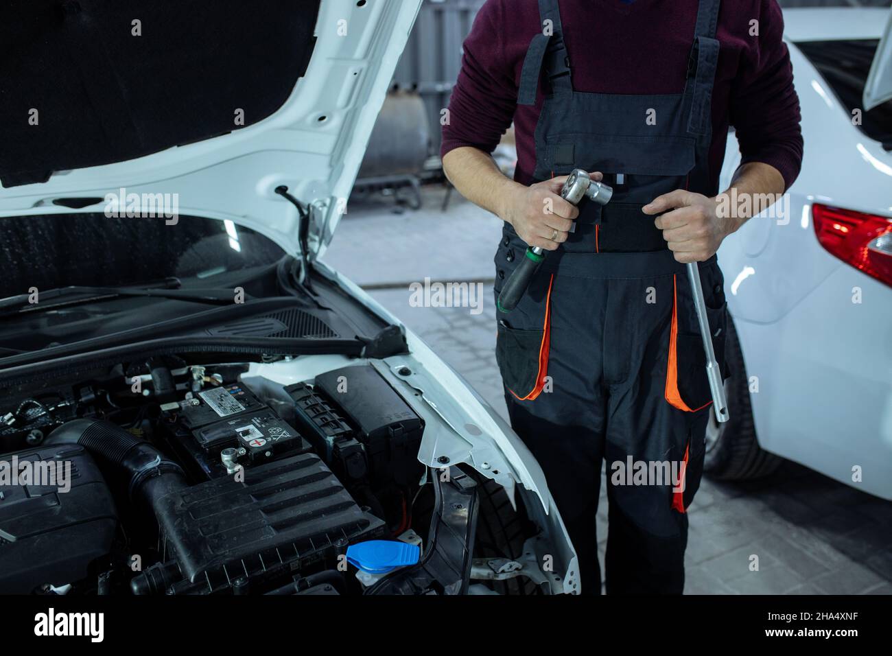 Vehicle inspection station car technical hires stock photography and