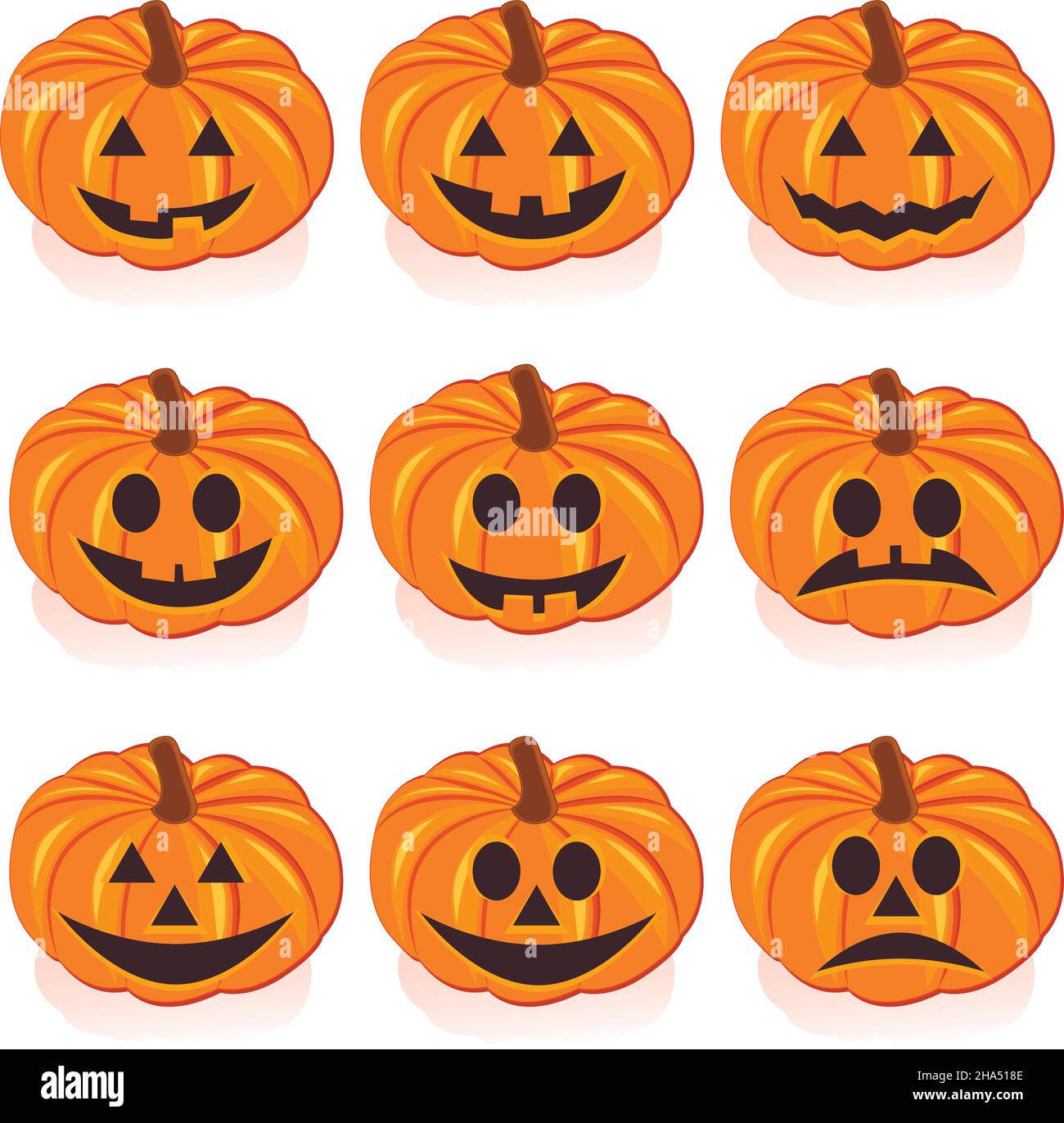 Ripe pumpkin isolated on white background Stock Vector Image & Art - Alamy