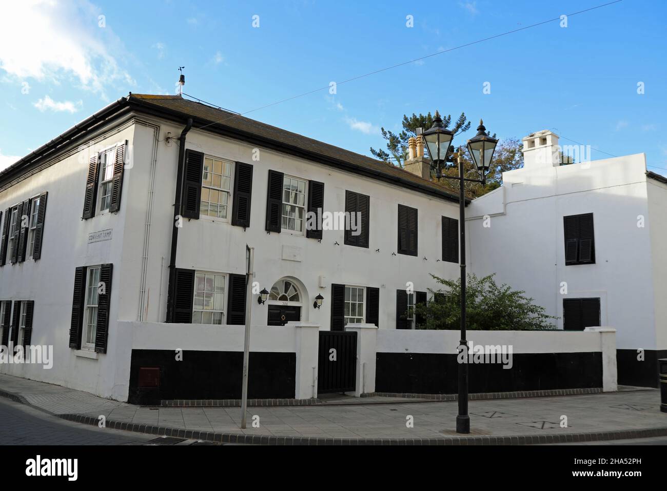 Officers Quarters building on Main Street in Gibraltar Stock Photo Alamy
