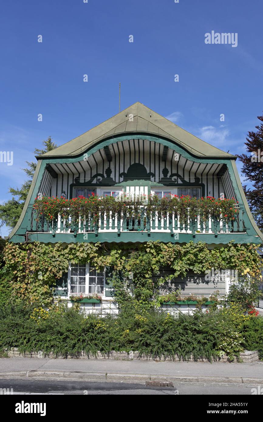 Art Nouveau villa, Bad Aibling, Upper Bavaria, Bavaria, Germany Stock Photo
