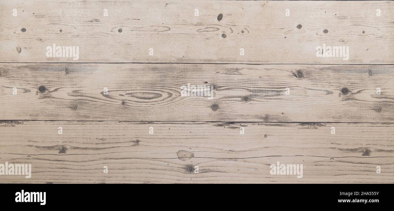 Light wood background panorama for background creation. Stock Photo
