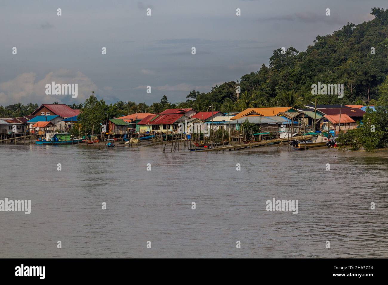 Stilt houses of Bako village, Sarawak, Malaysia Stock Photo Alamy
